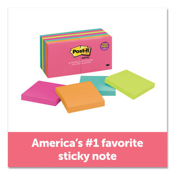 Post-it® Notes Original Pads In Poptimistic Colors, Lined, 4 X 6, 100 Notes-pad, 3 Pads-pack freeshipping - TVN Wholesale